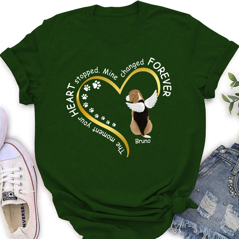 Forever Changed Heart - Personalized Custom Memorial Women's T-shirt for Pet Lovers