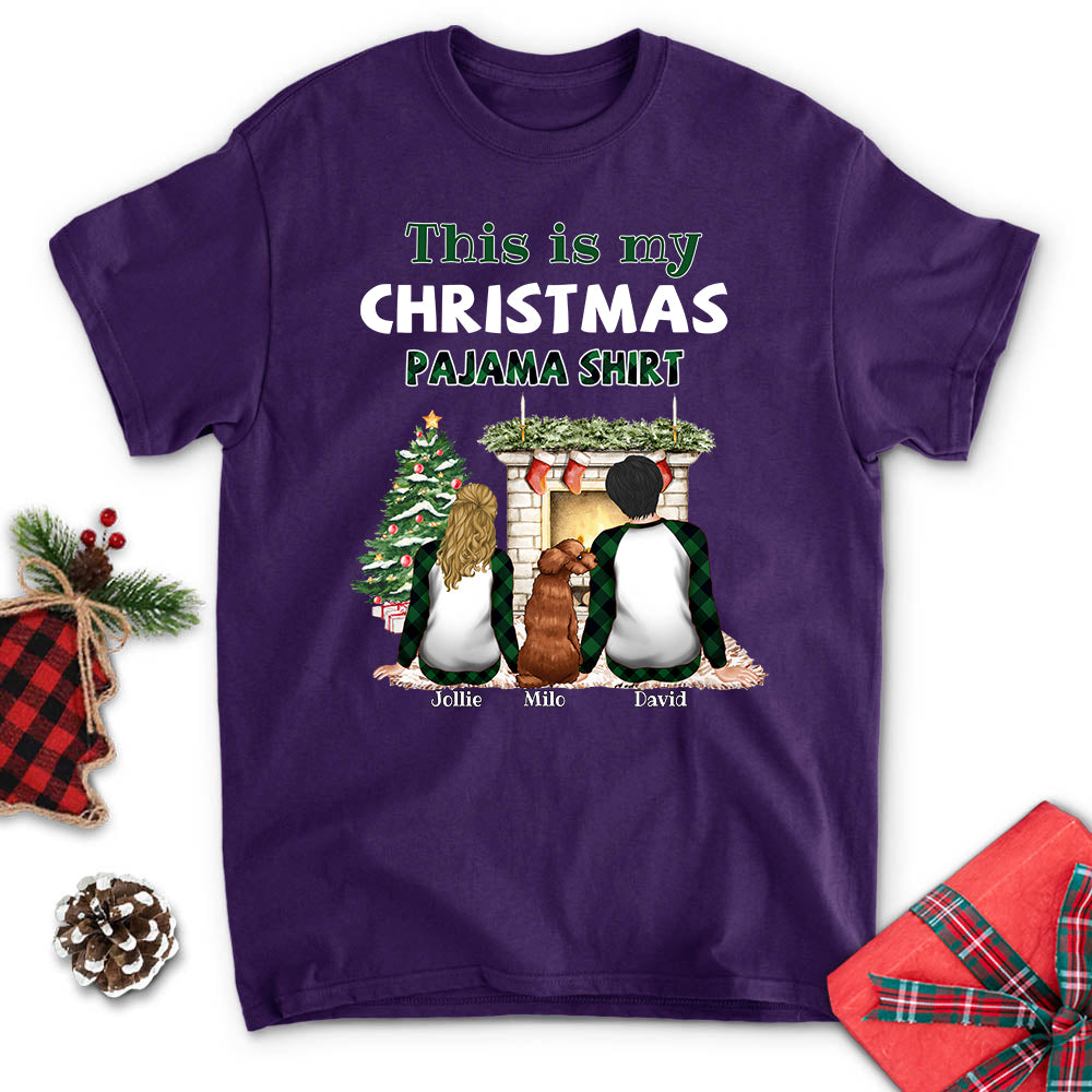 Customizable Unisex Christmas Pajama T - Shirt for Pet Lovers