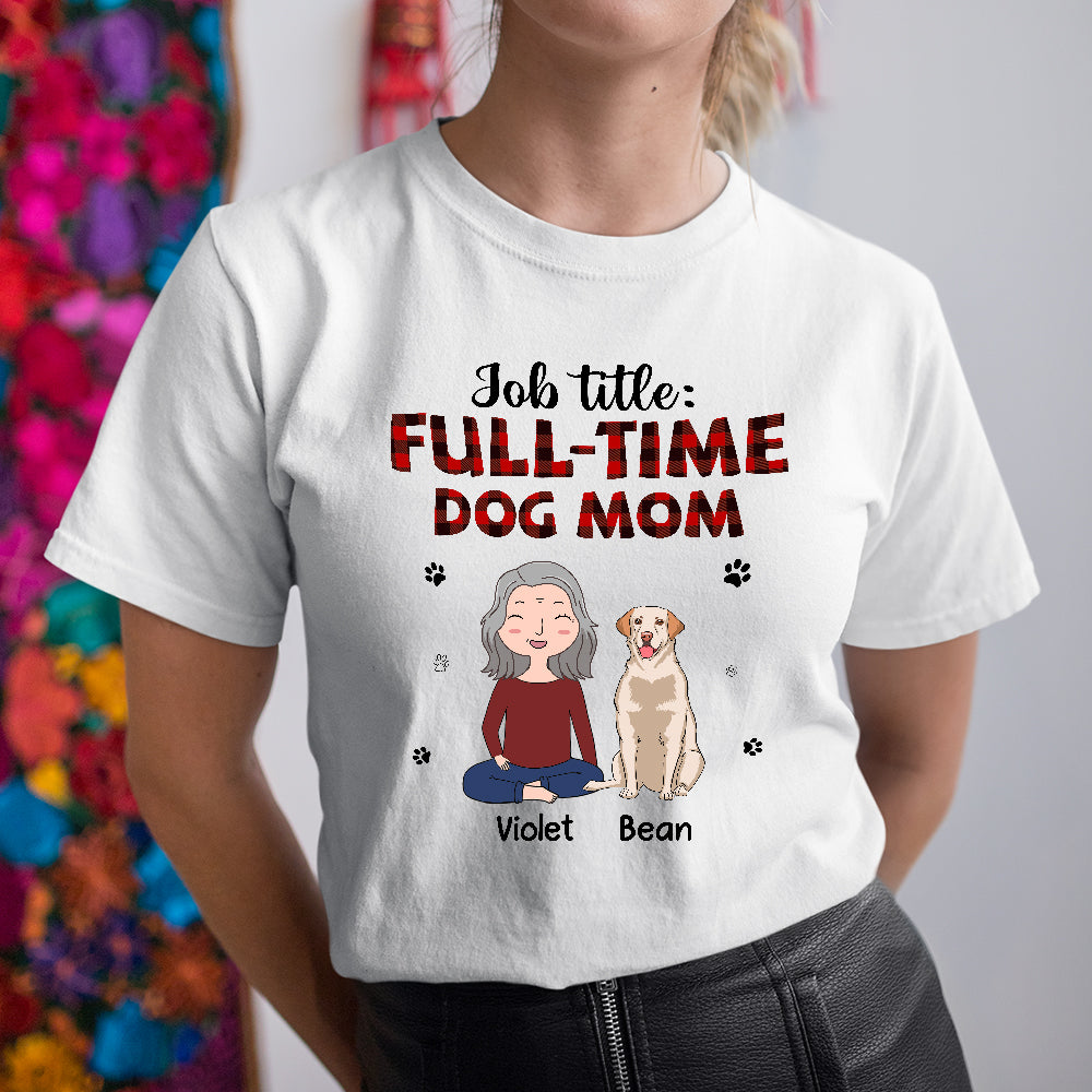 Personalized Full-Time Dog Mom Unisex T-shirt - Ideal Gift for Pet Lovers