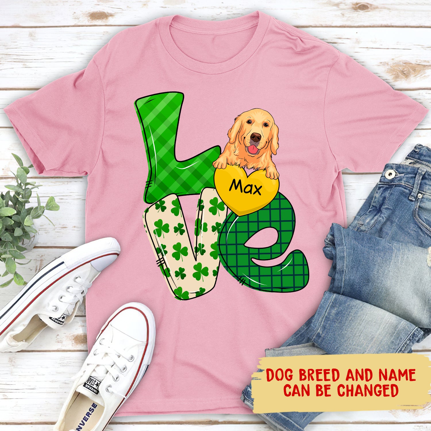 St. Patrick's Day Love - Customizable Unisex Personalized T - Shirt