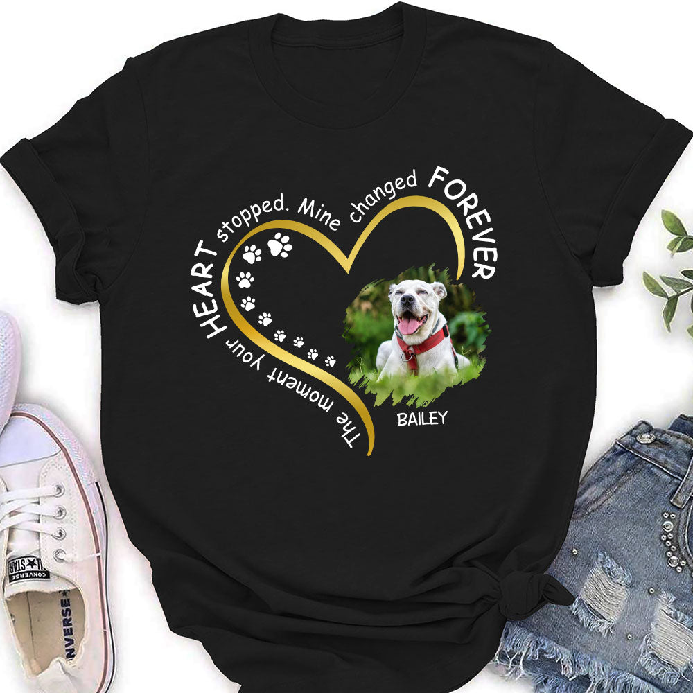 Forever Changed Heart - Personalized Custom Memorial Women's T-shirt for Pet Lovers
