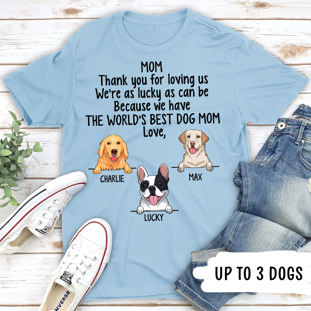 World's Top Personalized Custom Unisex Dog Mom T-shirt