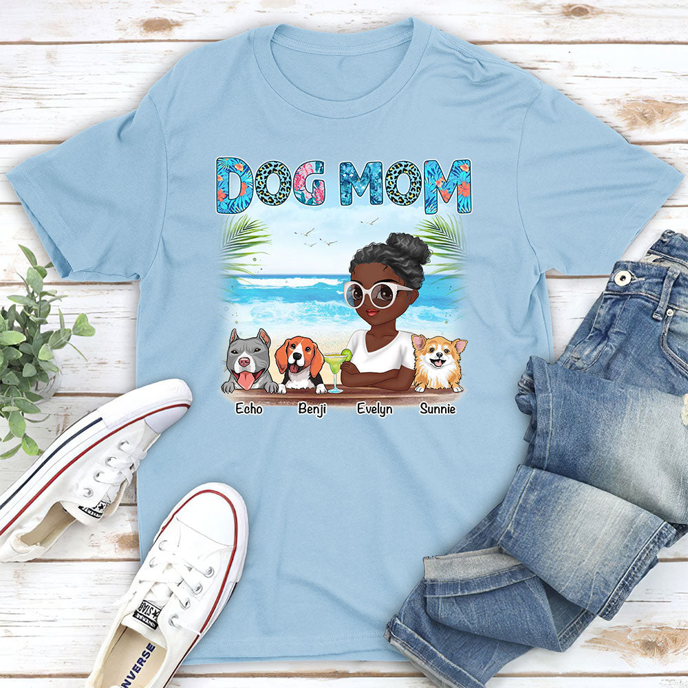 Customizable Dog Mom Summer Unisex T-shirt - Ideal Gift for Pet Lovers