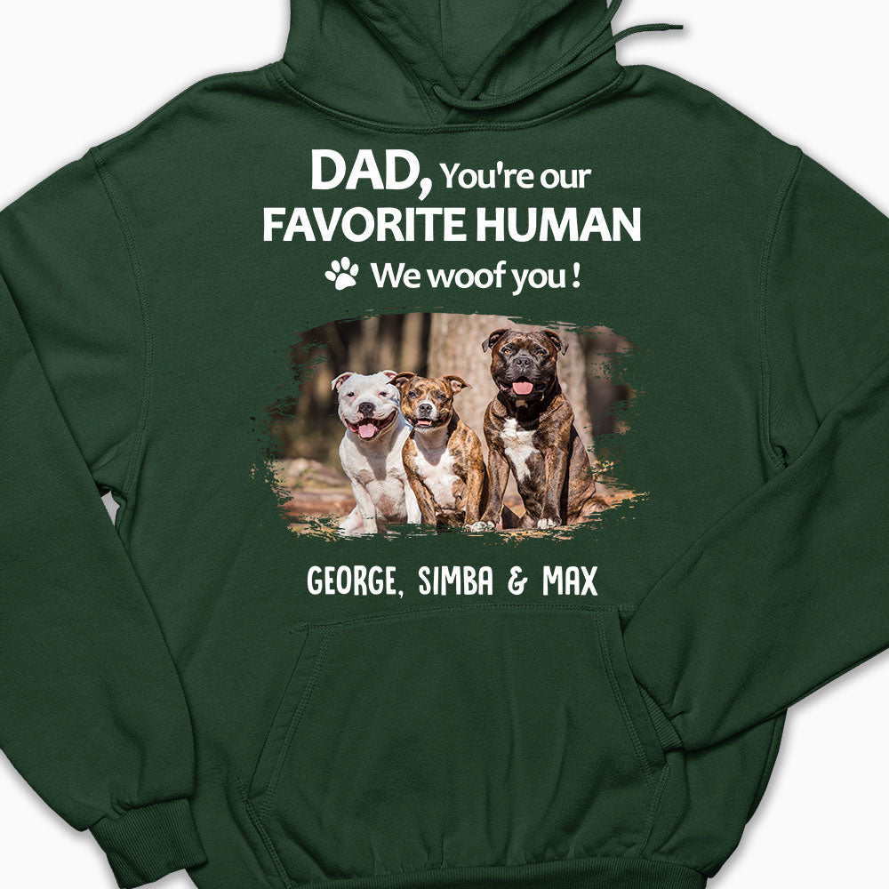 Personalized 'To My Favorite Human' Photo Hoodie - Ideal Gift for Pet Lovers