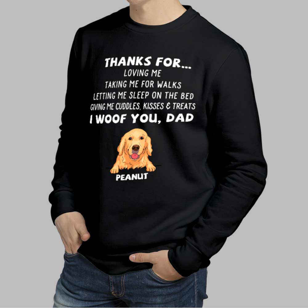 Personalized Custom Long Sleeve Dog Appreciation T-shirt