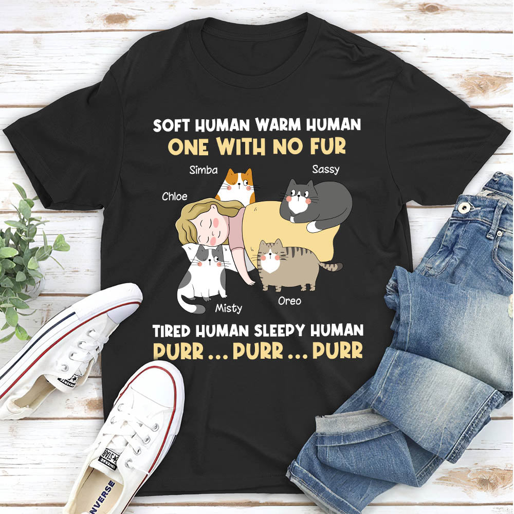 Sleepy Human - Customizable Unisex Personalized T - shirt for Pet Lovers
