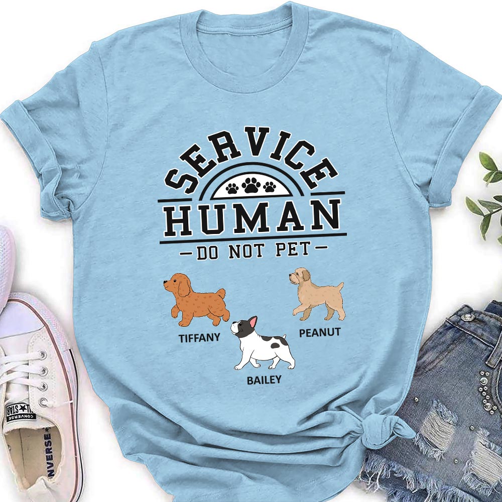 Personalized Custom Women's Dogs Service Human T-shirt - Ideal Gift for Pet Lovers