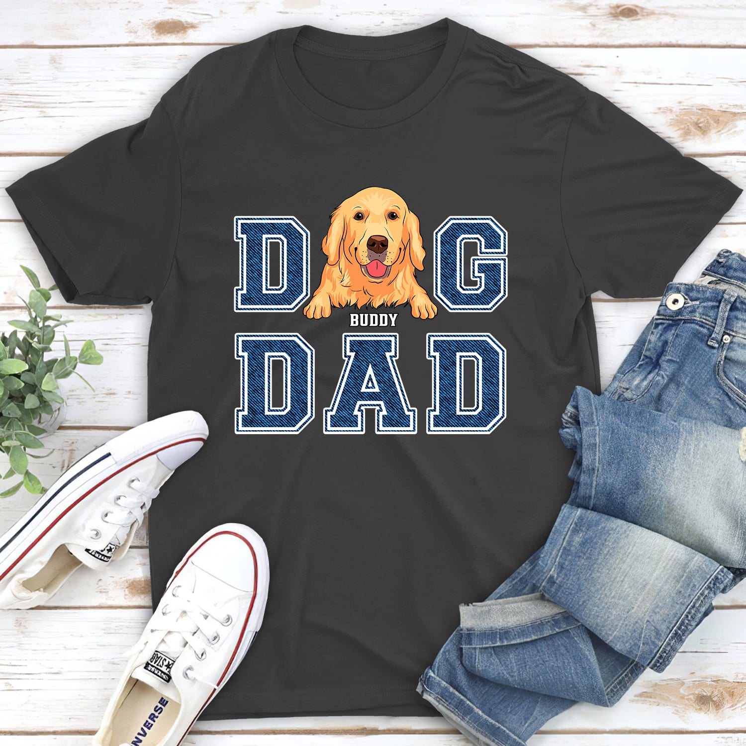 Customizable Unisex Dog Mom/Dad Basic Personalized T-shirt - Ideal Gift for Pet Lovers