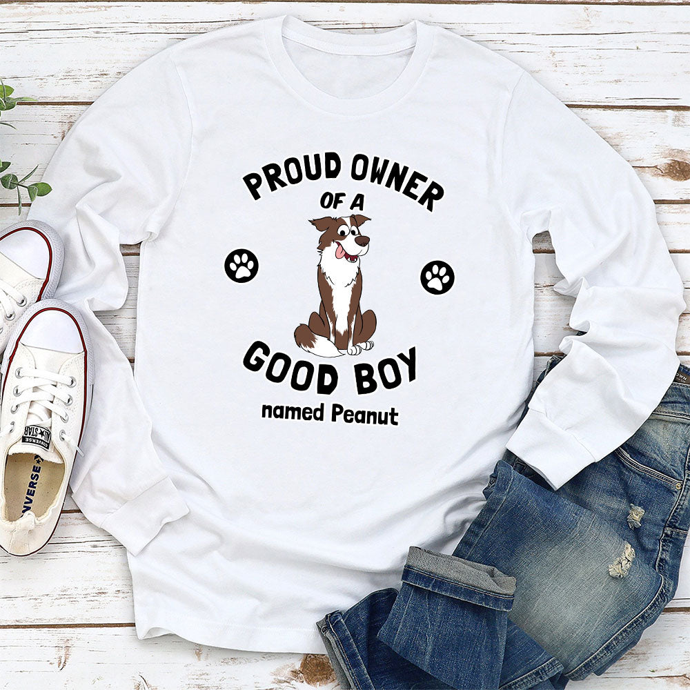 Proud Pet Owner Personalized Long Sleeve Custom T-shirt