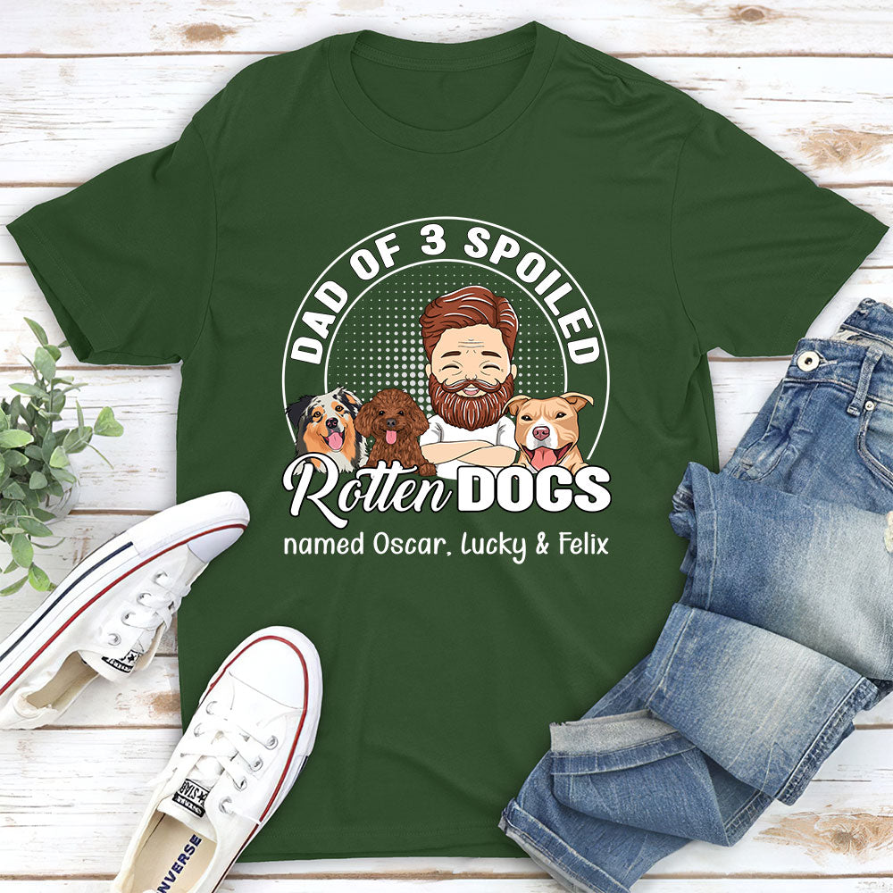 Personalized Unisex T-shirt for Proud Mom and Dad of Spoiled Dogs