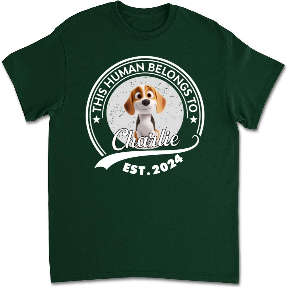 Personalized Human-Dog Cartoon Unisex T-shirt - Ideal Gift for Pet Lovers