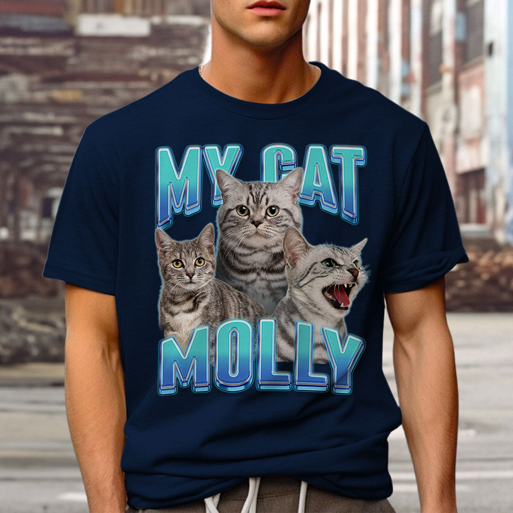 Custom Vintage Pet Face Unisex Personalized T-shirt - Version 7