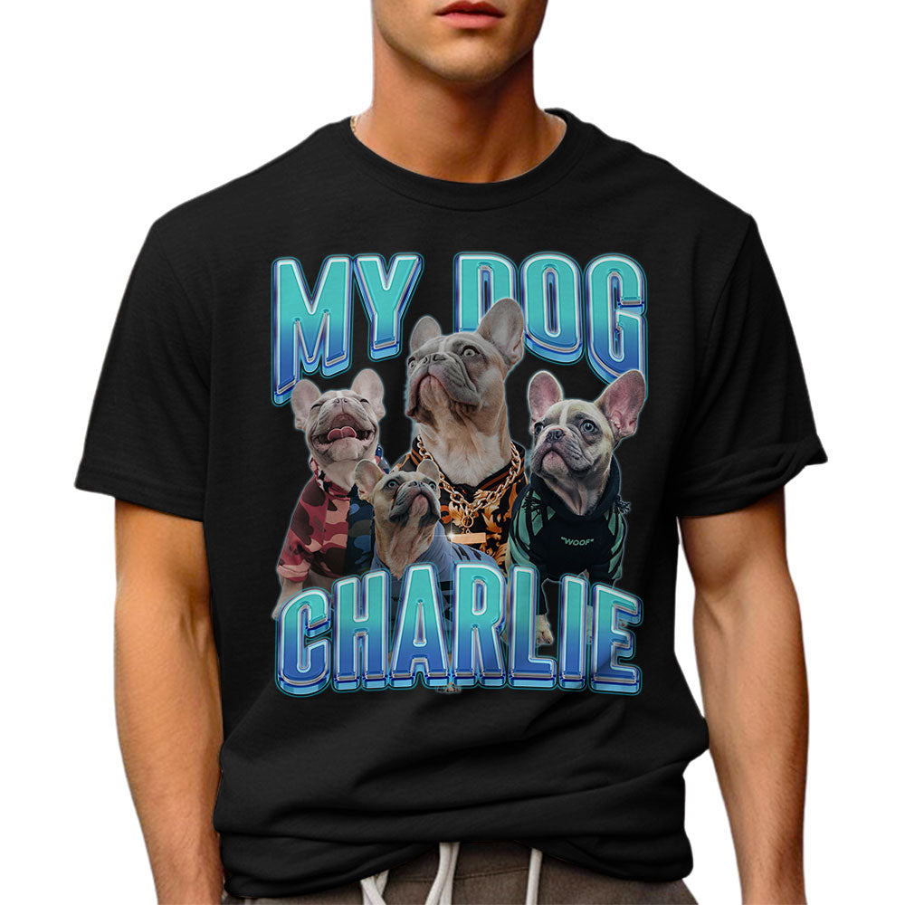Custom Vintage Pet Face Unisex Personalized T-shirt - Version 7