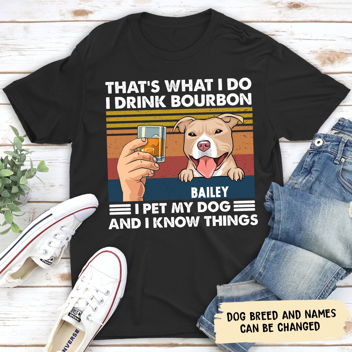 Personalized Unisex Drink and Pet Dog T-shirt - Ideal Gift for Pet Lovers