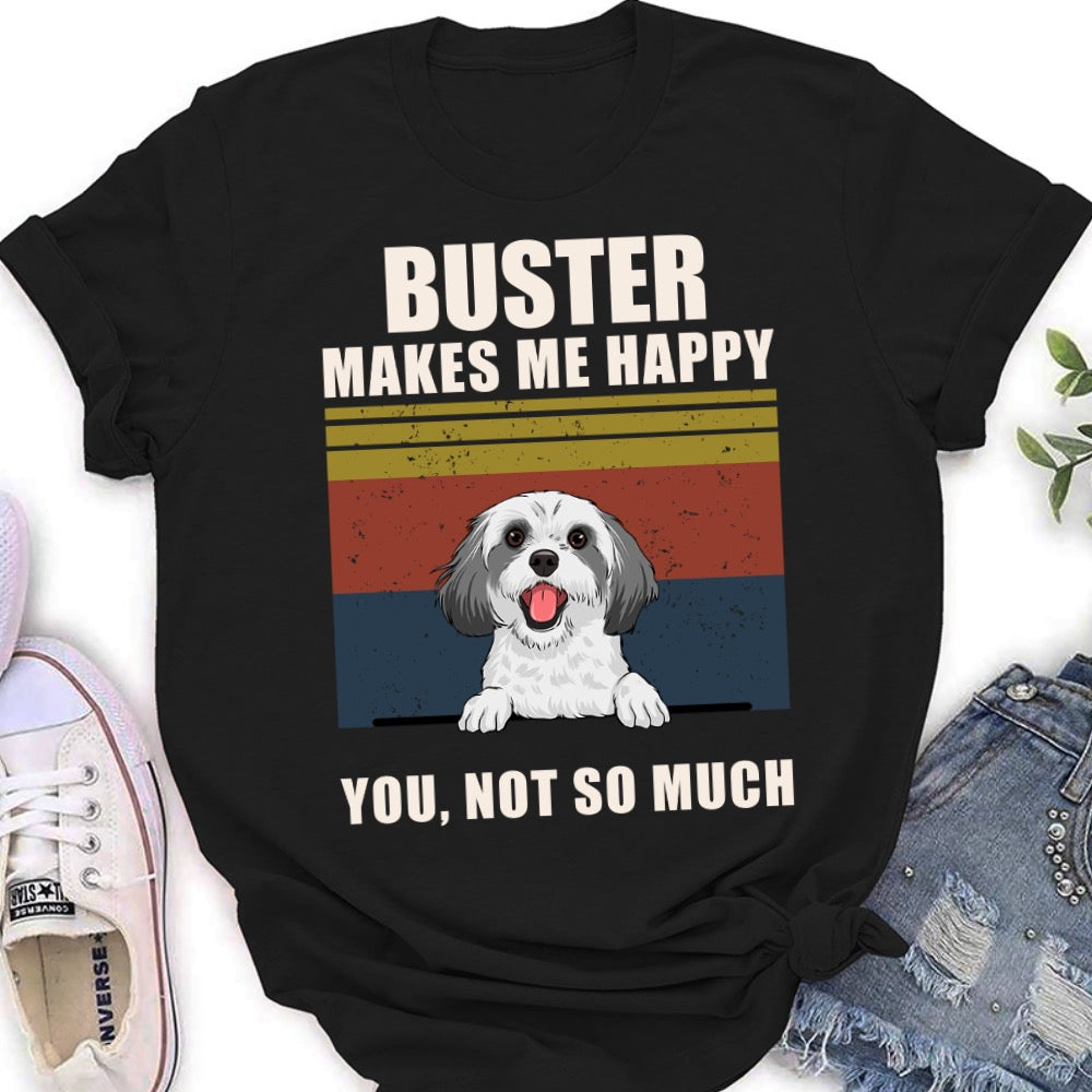 Personalized Unisex Dog Lover's Happy T-shirt