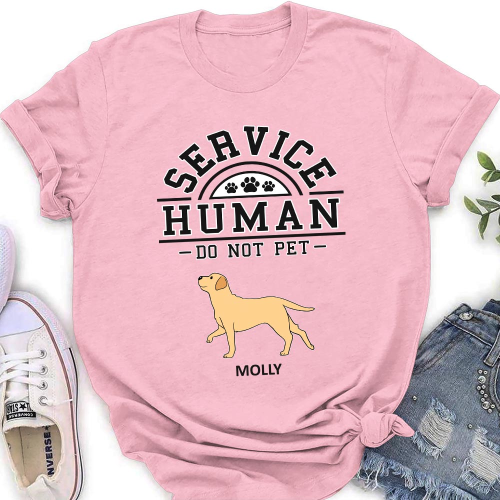 Personalized Custom Women's Dogs Service Human T-shirt - Ideal Gift for Pet Lovers