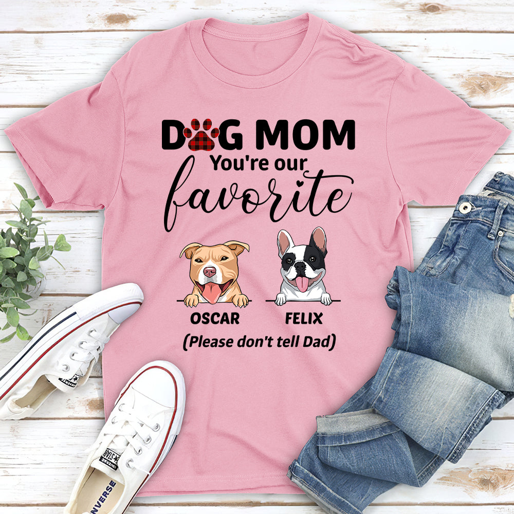 Personalized Custom Unisex 'Mom, My Favorite' T-shirt - Ideal Gift for Pet Lovers